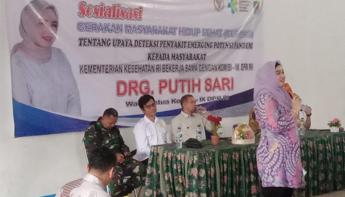 Wakil Komisi IX DPR RI Drg Putih Sari Gelar Sosialisasi GERMAS di Desa Jatireja Bersama Kemenkes RI