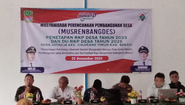 Kades Jatireja Buka Acara Musrenbangdes Penetapan RKP Desa Dan DU -RKP Desa Tahun 2025
