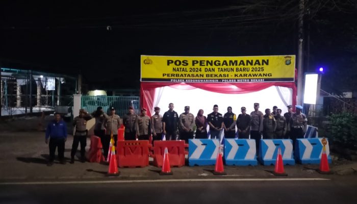 Kapolsek bersama Camat Kedung Waringin Lakukan Cek Kesiapan & Kelengkapan Anggota Pos Pengamanan Jelang Nataru