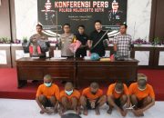 Polres Mojokerto Kota Berhasil Tangkap Anggota Gangster Casper yang Rampas Motor 3 Remaja.