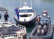Ditpolairud Polda Jatim Siagakan 2 Kapal Patroli Amankan Selat Bali Selama Libur Panjang.