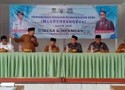 Gelar Musrenbangdes Kepala Desa Simpangan Berharap Dapat Masukan Untuk Susun Program Sesuai Kebutuhan