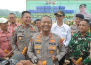 Polres Mojokerto Panen Raya Jagung Hasil Olah Lahan Tidur untuk Ketahanan Pangan.