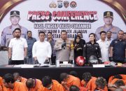 Tiga Pekan Polrestabes Surabaya Berhasil Ungkap 70 Kasus Curanmor, 42 Tersangka Diamankan.