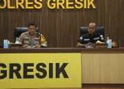 Kapolres Gresik Menggelar Pertemuan Dengan Para Wartawan Yang Bergabung Dalam GOP.