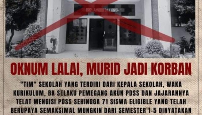 Akibat Kelalaian Kepala Sekolah, 72 Siswa-siswi SMAN 1 Pebayuran Terancam Tidak Dapat Mengikuti Seleksi SNBP 2025