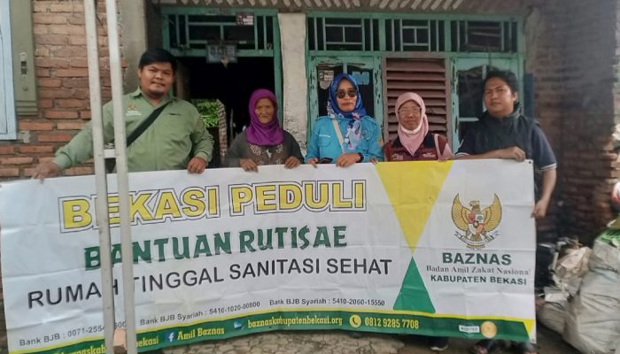 Sekcam Ciktim Apresiasi Respon Cepat BAZNAS Kabupaten Bekasi Bantu Perbaiki Rumah Warganya