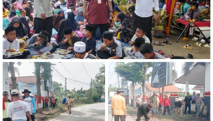 Kades Kertajaya Pimpin Giat Jumsih, Bersihkan Sampah Dan Saluran Antisipasi Musim Hujan