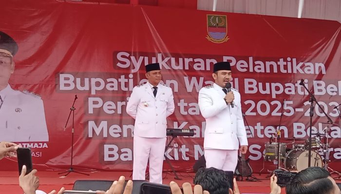 Ribuan Warga Kabupaten Bekasi Antusia Sambut Bupati dan Wakil Bupati Kabupaten Bekasi