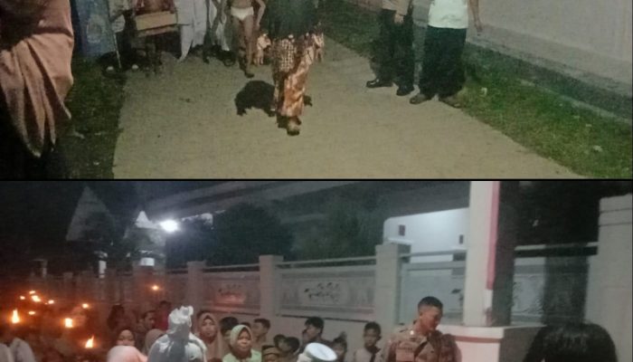 Warga Desa Kertajaya Sambut Bulan Suci Ramadhan1446 H, Gelar Arak- Arakan Obor