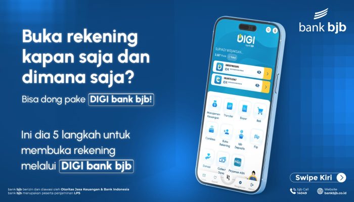 Anti Ribet! Begini Cara Buka Rekening melalui DIGI bank bjb