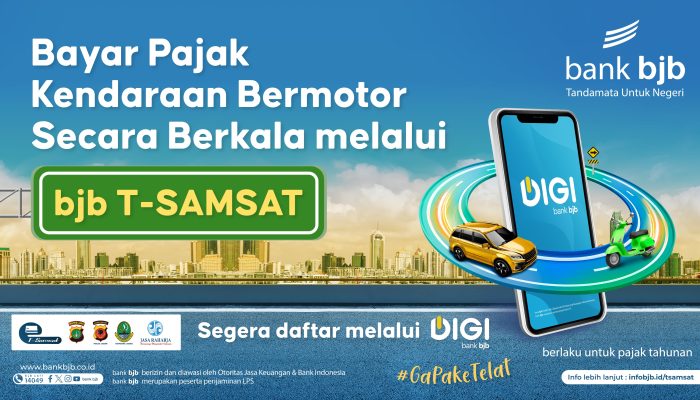 Bayar Pajak Kendaraan Kini Makin Mudah Dengan Fitur bjb T-Samsat Melalui DIGI bank bjb Saja!