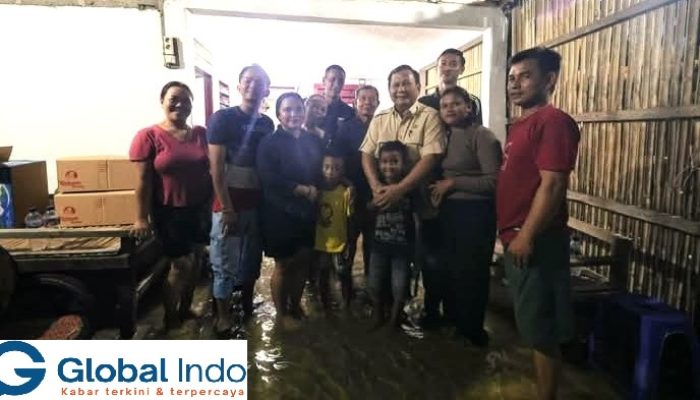 Presiden Prabowo Subianto Kunjungi Warga Terdampak Banjir di Desa Buni Bakti Kabupaten Bekasi.