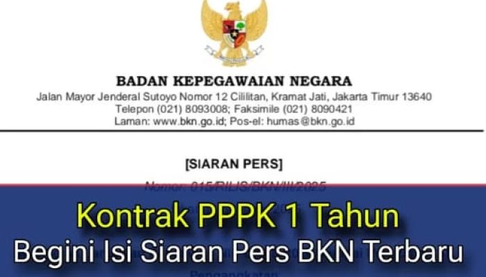 Honorer Diangkat Menjadi PPPK Maret 2026 Dengan Kontrak Hanya Setahun