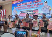 Polres Madiun Kota Berhasil Amankan Pengedar Narkoba dan Sita 1 Kilogram Sabu.