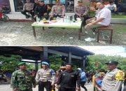 Ratusan Personel Gabungan Amankan Acara Halal Bihalal PSHW TM Kabupaten Madiun.