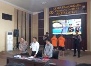 Satuan Reserse Kriminal {Satreskrim} Polres Pacitan Menggelar Konferensi Pers Di Gedung Graha Bhayangkara 
