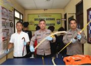 Polres Pelabuhan Tanjung Perak Amankan 4 Remaja Terlibat Aksi Tawuran, Sita Sejumlah Sajam.