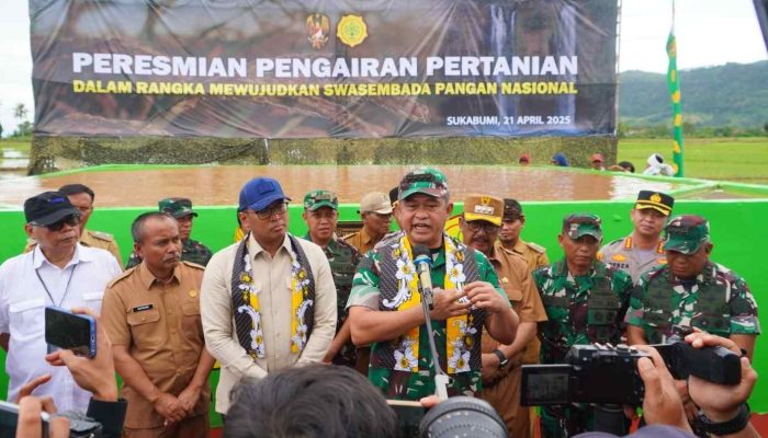 Pangdam lll Silwangi Dampingi Kasad dan Wamentan Resmikan Sarana Pengairan Padi