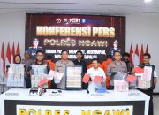 Polres Ngawi Berhasil Amankan 5 Tersangka Pengedar Uang Palsu Lintas Provinsi