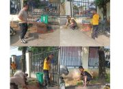 Jaga kebersihan Mako, Kapolsek Sukatani Turun Langsung Laksanakan Kurve