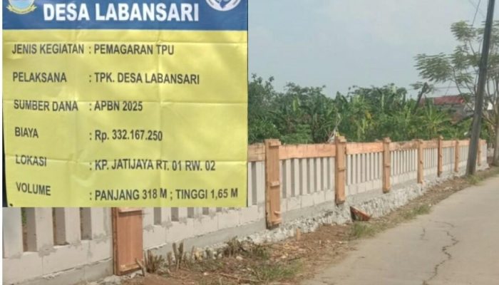 Isu Tak Sedap Kembali Mencuat Proyek Pemagaran TPU (DD APBN 2025) Pemdes Labansari Dipertanyakan Publik