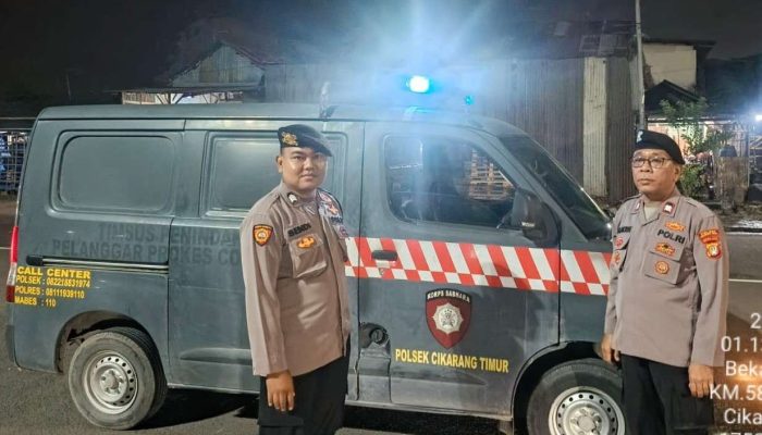 Polsek Cikarang Timur Terus Optimalkan Ops Berantas Jaya 2025, Gelar Patroli Cegah Kejahatan Malam