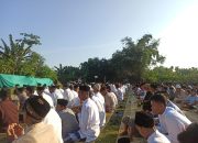 Ratusan Warga Kenongomulyo Padati Lapangan untuk Sholat Idul Adha 1446 H