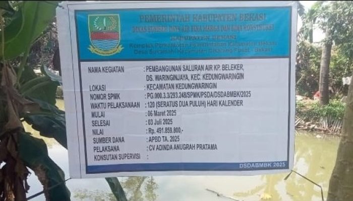 Geram Akibat Dikerjakan Asal-Asalan Sekjen GBR Desak DSDABMBK Kabupaten Bekasi Blacklist CV. ADP