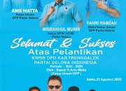 Pelantikan Pengurus DPD Gelora Trenggalek, Ali Maskur Resmi Jadi Ketua