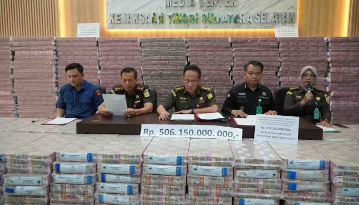 Uang Dugaan Korupsi Kredit Bank BUMN Senilai Rp. 506 M Diamankan Kejati Sumsel