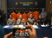 Lima Tersangka Curanmor Yang Resahkan Warga Diamankan Polres Metro Bekasi, Beberapa Unit Barbuk Disita
