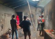 TNI Polri Dan Masyarakat Sigap Evakuasi Musibah Dapur Terbakar Di Pacitan