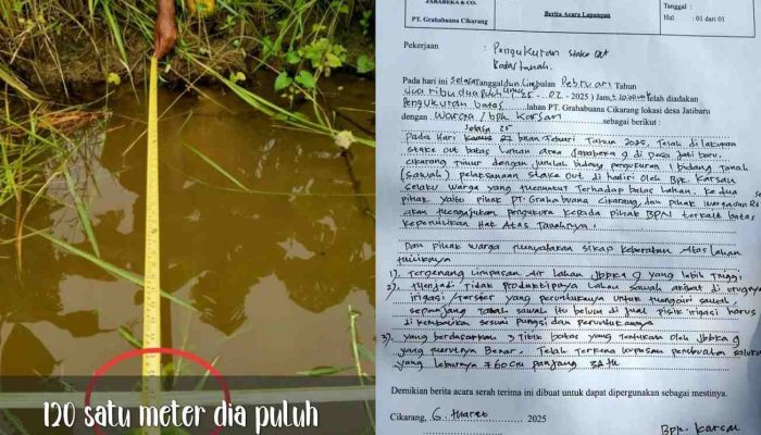 Saluran Irigasi di Desa Jatibaru Rusak Diduga Akibat Pembangunan Kawasan Industri Jababeka 9