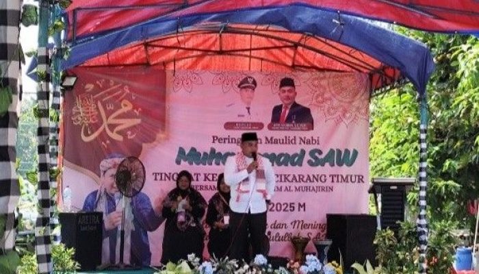 Safari Maulid Nabi Kecamatan Cikarang Timur Di Perum Kodam Sekcam Cikarang Timur Ajak Teladani Akhlak Rasulullah.