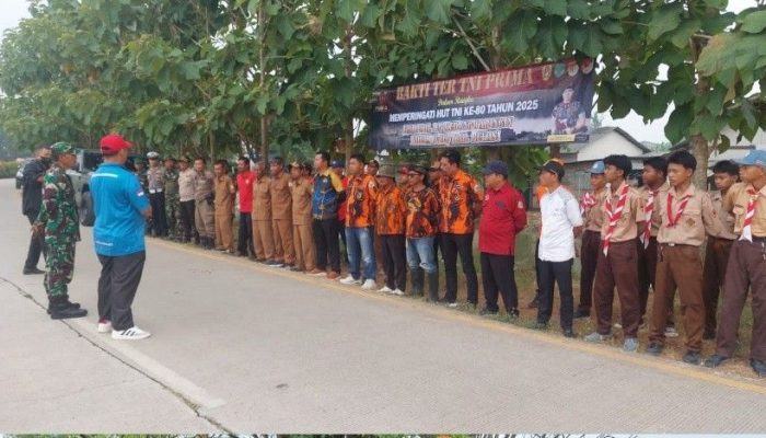 Jelang HUT TNI KE -80 Koramil 13/ Kedungwaringin Gelar Bakti Teritorial Prima Libatkan Warga 
