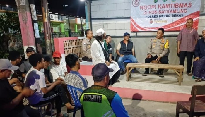 Ngopi Kamtibmas Polsek Kedungwaringin Ajak Warga Jaga Kondusifitas Dan Giatkan Kamtibmas