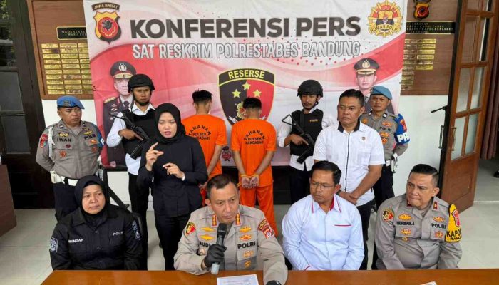 Polsek Rancasari, Polrestabes Bandung Amankan Dua Pelaku Penganiayaan Dengan Sajam di Cipamokolan