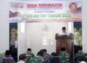 Sebagai Wujud Syukur, Kodim Pacitan Gelar Doa Bersama Sambut HUT TNI Ke 80