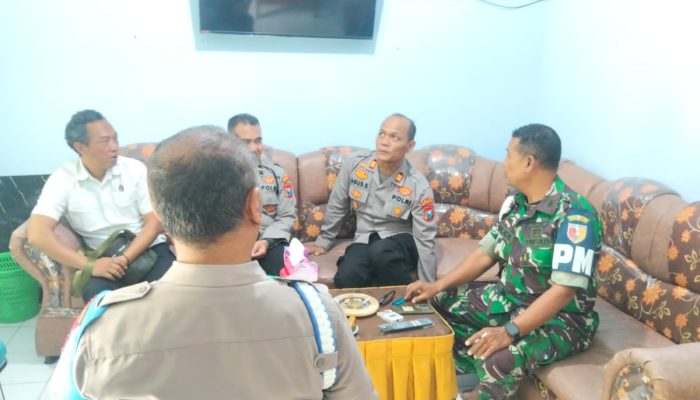Sinergitas TNI – Polri, Kaposek Takeran Dengan Dansubdenpom V/I – 5 Magetan