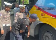 Nataru 2025 Aman dan lancar, Polres Magetan Perketat Ramp Check dan Tes Kesehatan Pengemudi Bus AKAP di Terminal Maospati