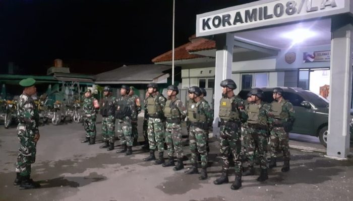 Ciptakan Rasa Aman Dan Nyaman Selama Perayaan Nataru, Jajaran Koramil 08 / Lemah Abang, Kodim 0509/Kabupaten Bekasi Gelar Patroli Gabungan.