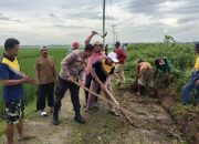 Sinergi Tanpa Batas Bhabinkamtibmas Polsek Cikarang Timur dan Kepala Desa Tanjungbaru Pimpin Kerja Bakti Serta Penghijauan.