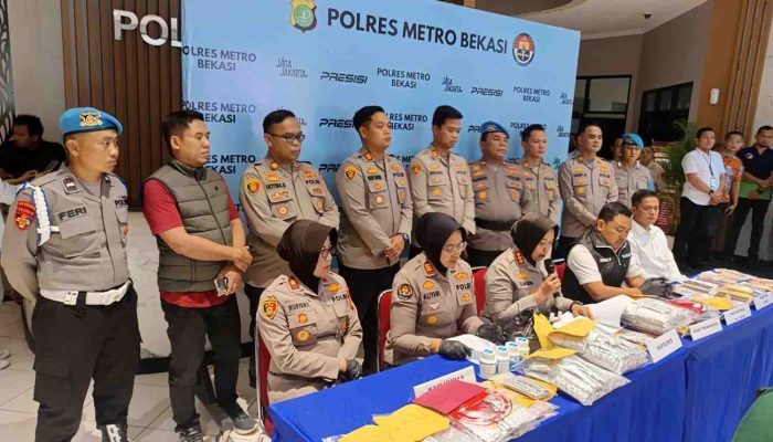 Polres Metro Bekasi Bongkar Peredaran Obat Keras Daftar G, 21 Orang Diamankan