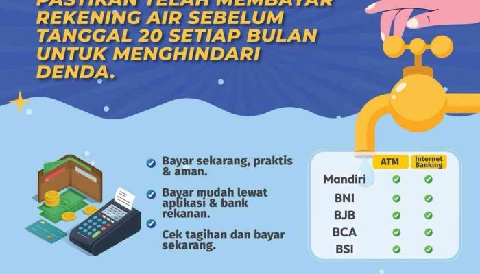 Bayar Tagihan Air Kini Semakin Mudah, Perumda Tirtawening Hadirkan Beragam Kanal Pembayaran Digital