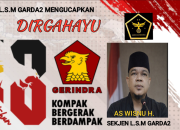 Dirgahayu ke-18 Partai Gerindra: Sekjen LSM GARDA2 Tegaskan Komitmen Kawal Program Pemerintah