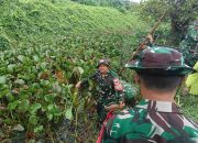 Lakukan Arahan Presiden, Kodim 0509/Kabupaten Bekasi Gelar Korve Lakukan Pembersihan Sungai Kali Ulu Desa Karang Raharja.