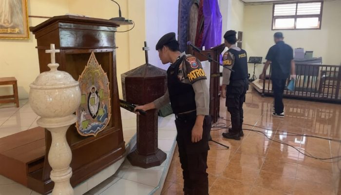 Polres Ngawi Sterilisasi Gereja, Pastikan Ibadah Paskah Aman dan Kondusif