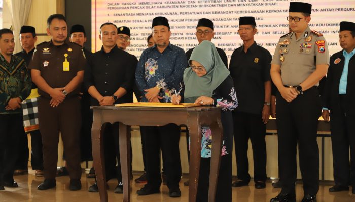 “Sing Akur Kabeh Sedulur”: Halal Bihalal Forkopimda–IPSI Magetan Teguhkan Deklarasi Damai Perguruan Silat