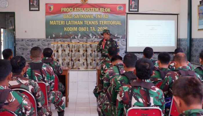 Tingkatkan Profesionalisme Prajurit, Kodim 0801/Pacitan Gelar Latnister Ta. 2026